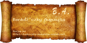 Benkóczky Auguszta névjegykártya
